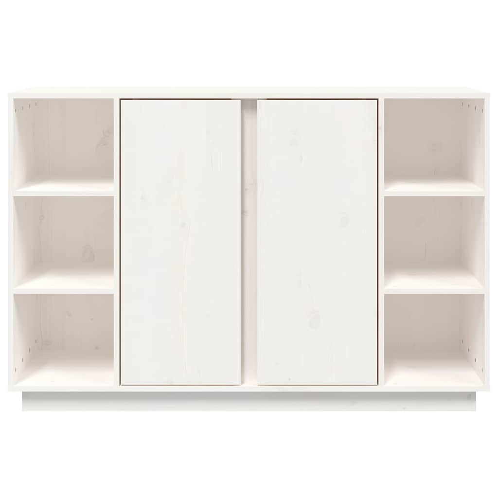 vidaXL Dressoir 120x35x80 cm massief grenenhout wit