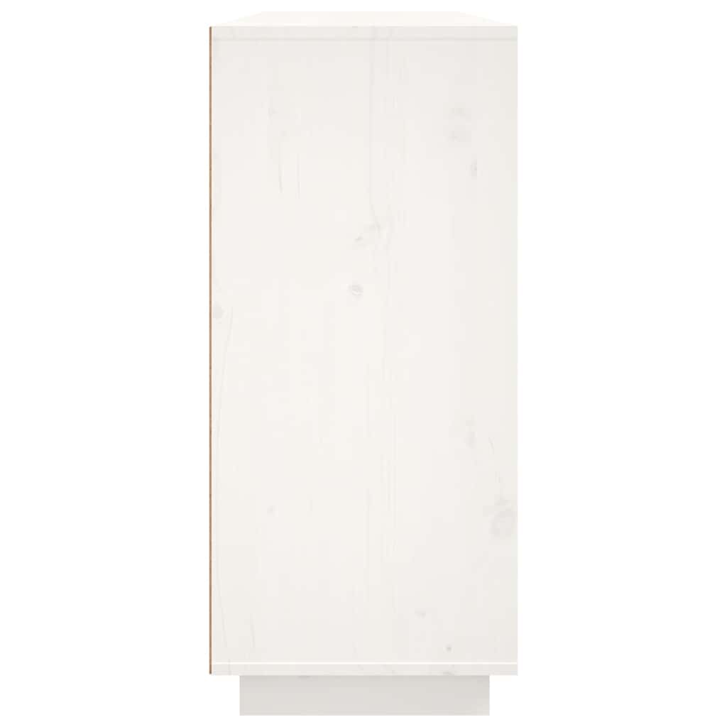 vidaXL Dressoir 120x35x80 cm massief grenenhout wit