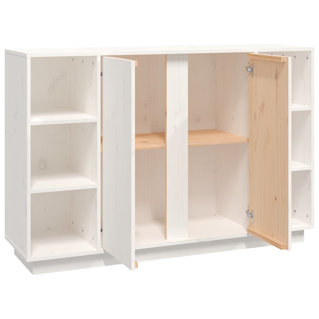 vidaXL Dressoir 120x35x80 cm massief grenenhout wit