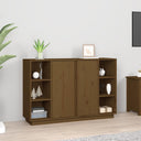 vidaXL Dressoir 120x35x80 cm massief grenenhout wit
