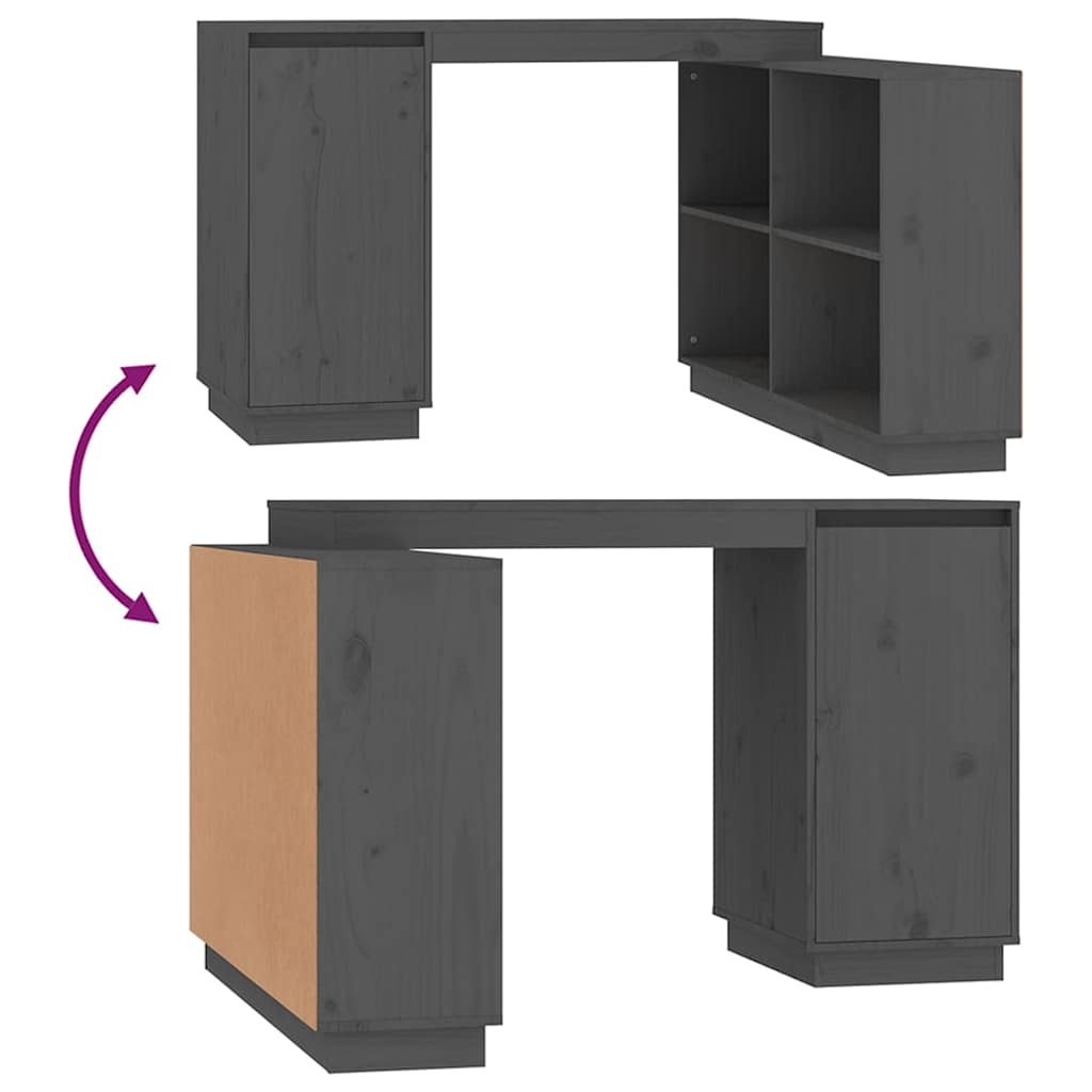 vidaXL Bureau 110x50x75 cm massief grenenhout