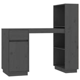 vidaXL Bureau 110x53x117 cm massief grenenhout grijs