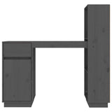 vidaXL Bureau 110x53x117 cm massief grenenhout grijs