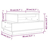 vidaXL Salontafel 80x55x40,5 cm massief grenenhout