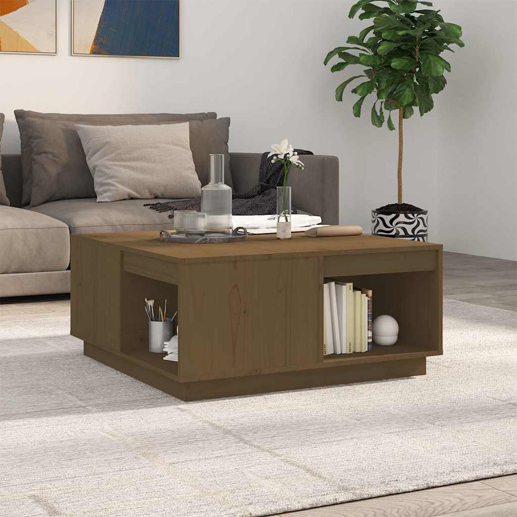 vidaXL Salontafel 100x101x40,5 cm massief grenenhout