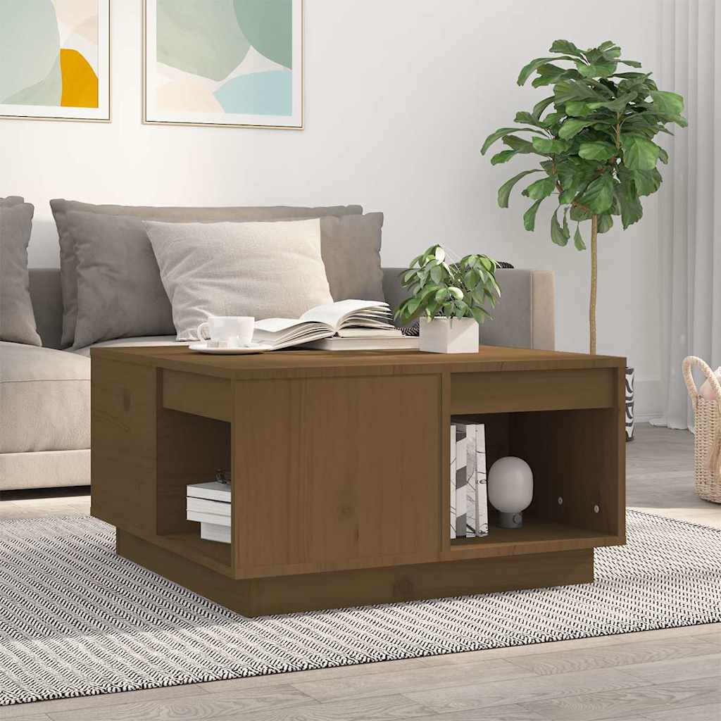 vidaXL Salontafel 100x101x40,5 cm massief grenenhout