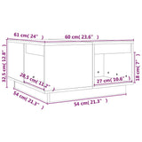 vidaXL Salontafel 100x101x40,5 cm massief grenenhout