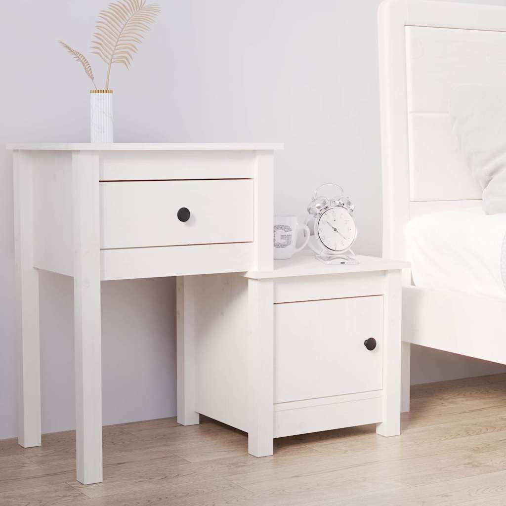vidaXL Nachtkastje 79,5x38x65,5 cm massief grenenhout