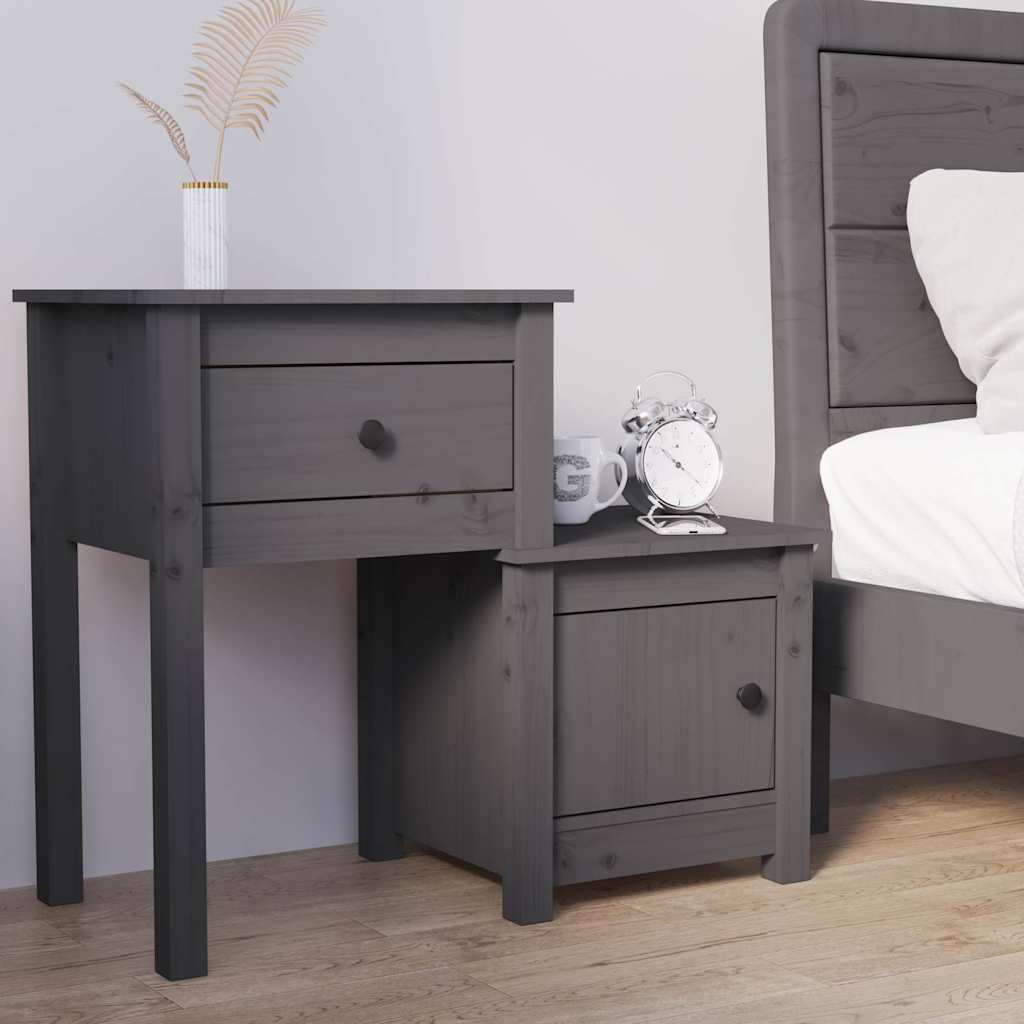vidaXL Nachtkastje 79,5x38x65,5 cm massief grenenhout