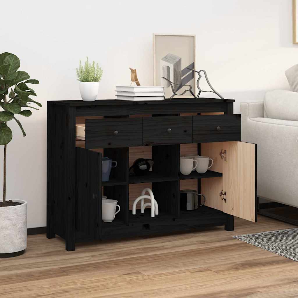 vidaXL Dressoir 100x35x74,5 cm massief grenenhout wit