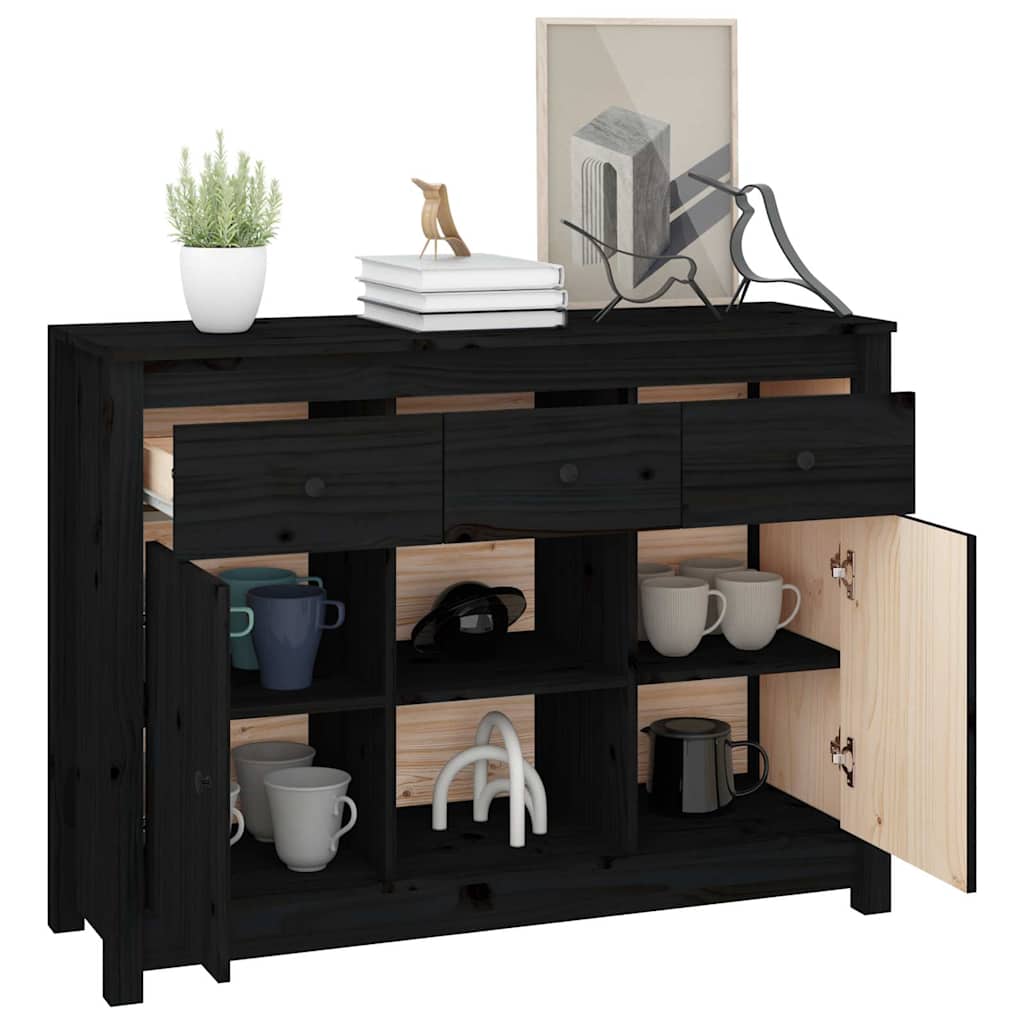 vidaXL Dressoir 100x35x74,5 cm massief grenenhout wit