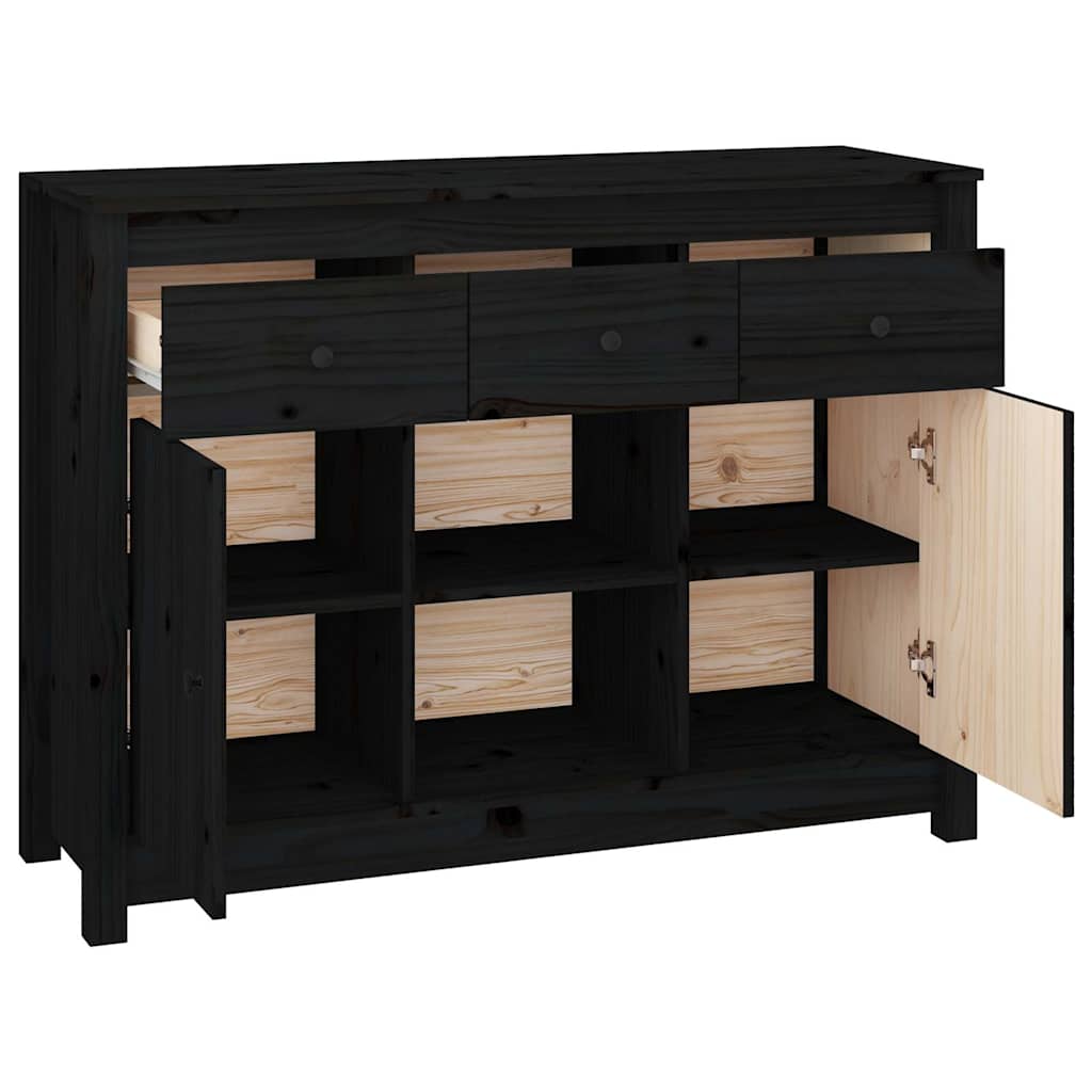 vidaXL Dressoir 100x35x74,5 cm massief grenenhout wit