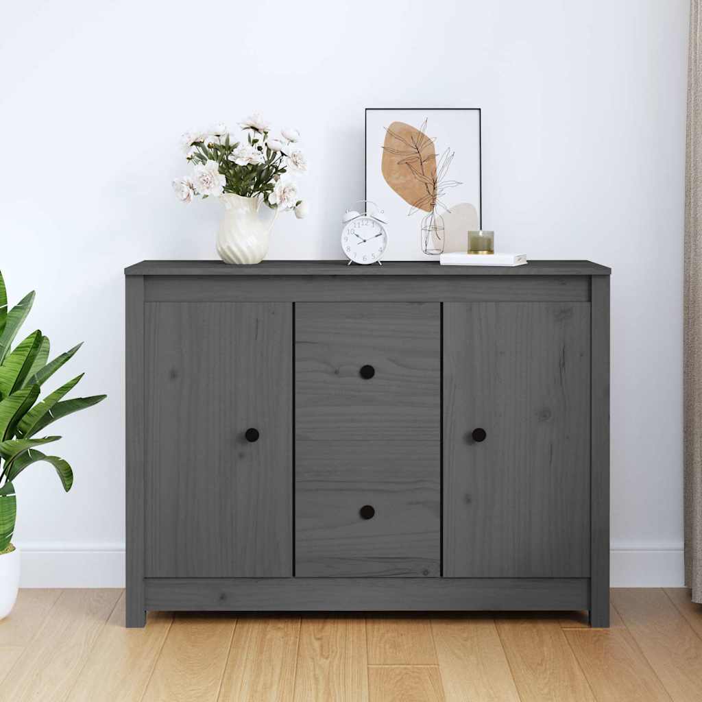 vidaXL Sideboard 100x35x74 cm solid pine wood white