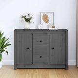 vidaXL Sideboard 100x35x74 cm solid pine wood white