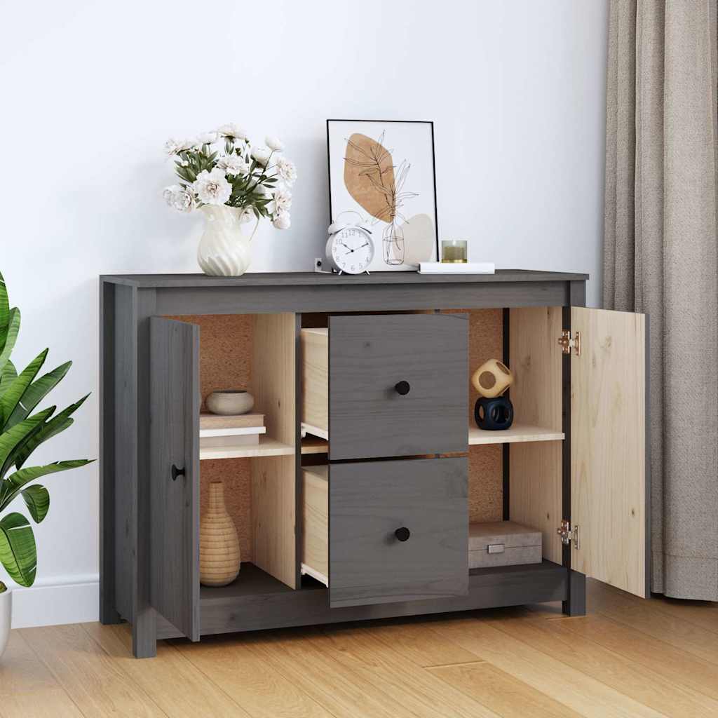 vidaXL Sideboard 100x35x74 cm solid pine wood white