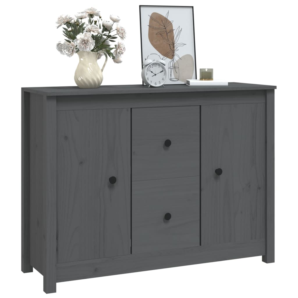 vidaXL Sideboard 100x35x74 cm solid pine wood white