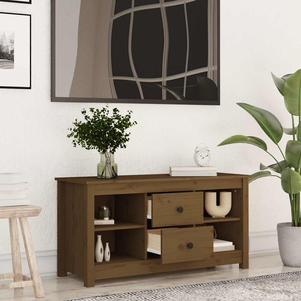 vidaXL Tv-meubel 103x36,5x52 cm massief grenenhout