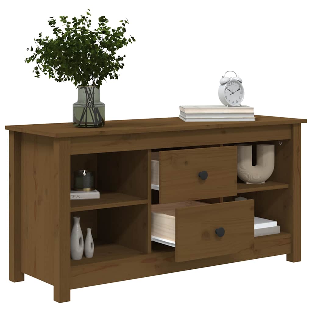 vidaXL Tv-meubel 103x36,5x52 cm massief grenenhout