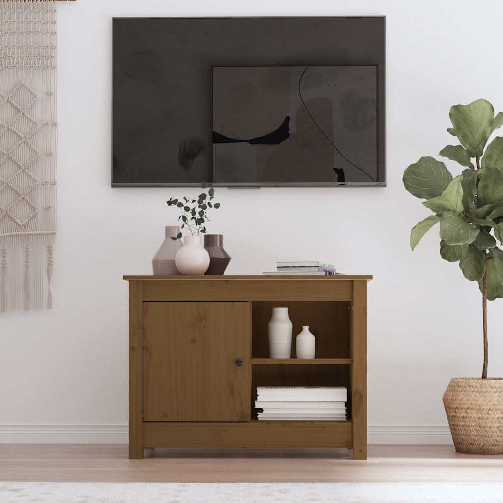 vidaXL Tv-meubel 70x36,5x52 cm massief grenenhout
