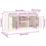 vidaXL Tv-meubel 103x36,5x52 cm massief grenenhout
