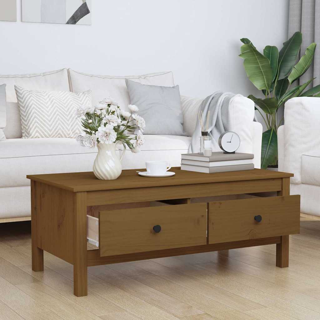 vidaXL Salontafel 100x50x40 cm massief grenenhout
