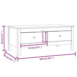 vidaXL Salontafel 100x50x40 cm massief grenenhout