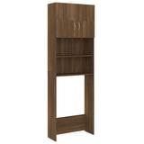 vidaXL Wasmachinekast 64x25,5x190 cm bewerkt hout wit