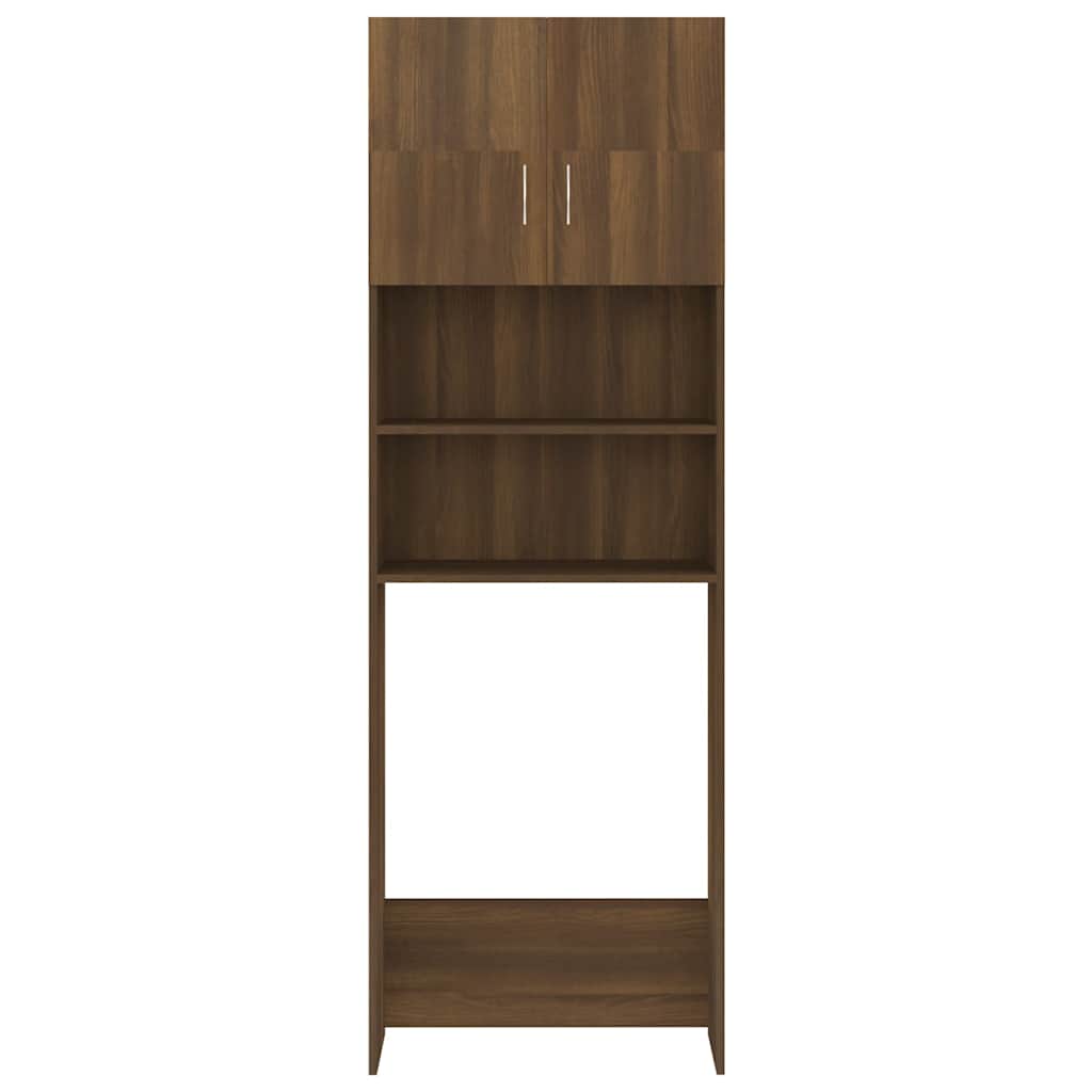 vidaXL Wasmachinekast 64x25,5x190 cm bewerkt hout wit