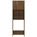 vidaXL Wasmachinekast 64x25,5x190 cm bewerkt hout wit
