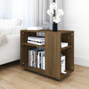 vidaXL Bijzettafel 70x35x55 cm bewerkt hout wit