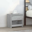 vidaXL Nachtkastje 40x30x39 cm bewerkt hout wit