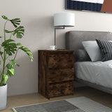 vidaXL Nachtkastje 40x35x62,5 cm bewerkt hout wit