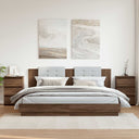 vidaXL Nachtkastje 40x35x62,5 cm bewerkt hout wit