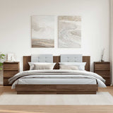 vidaXL Nachtkastje 40x35x62,5 cm bewerkt hout wit