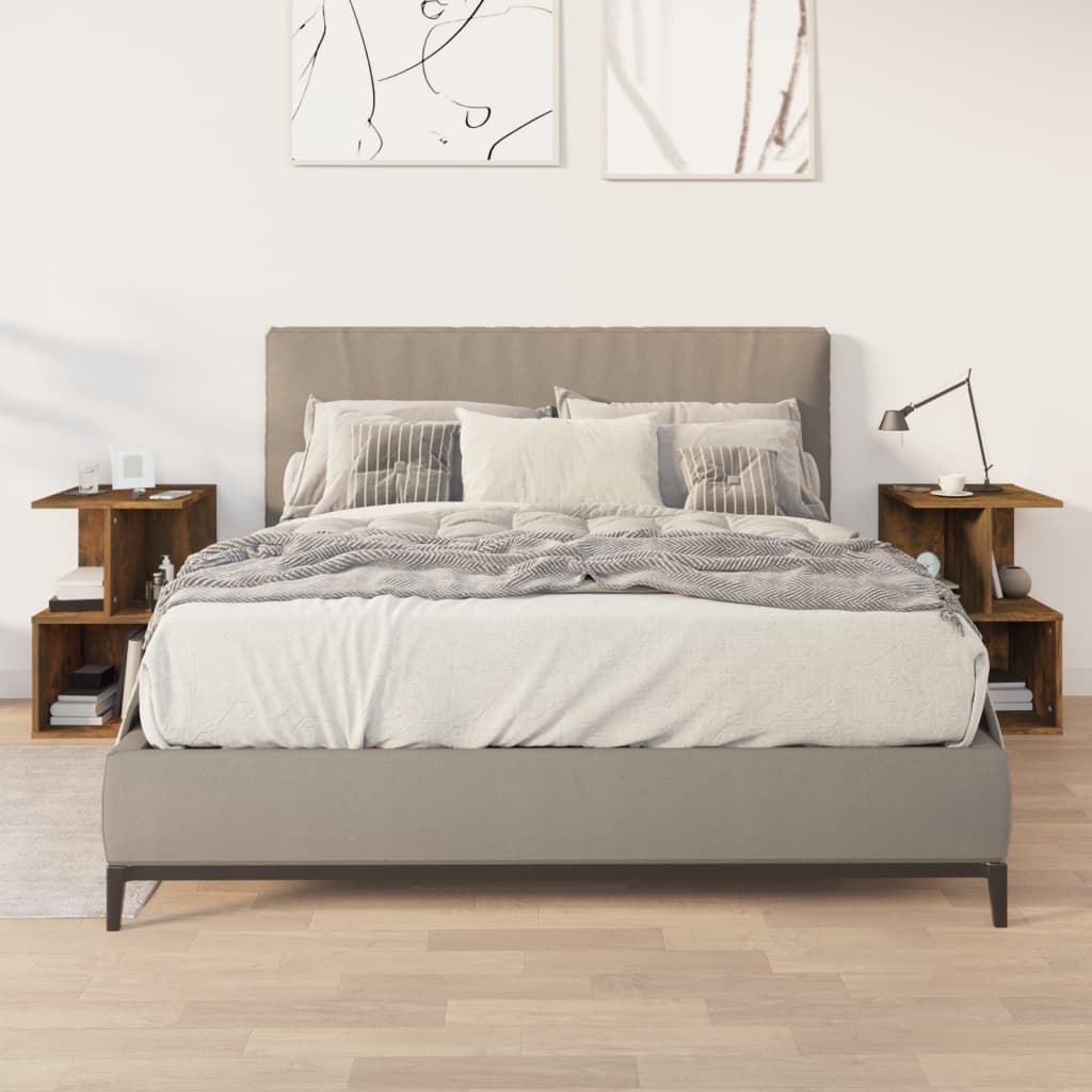 vidaXL Nachtkastje 35x35x55 cm bewerkt hout wit