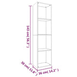 vidaXL Boekenkast/tv-meubel 36x30x114 cm bewerkt hout wit