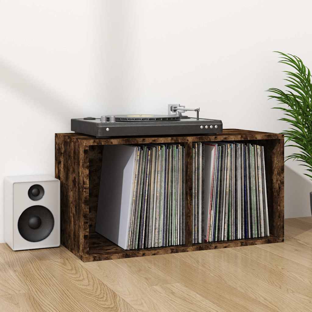 vidaXL Opbergbox voor LP's 71x34x36 cm bewerkt hout wit