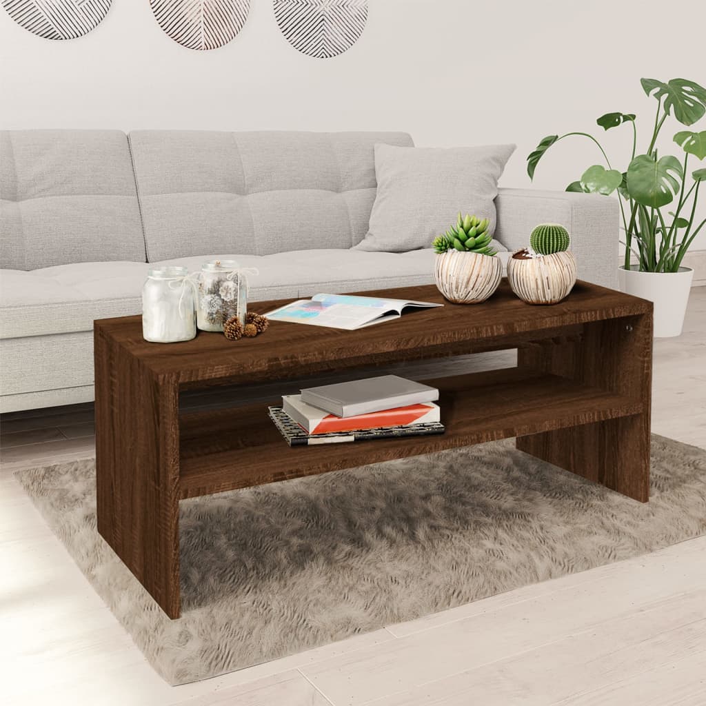 vidaXL Salontafel Wit 60 x 50 x 40 cm Bewerkt hout