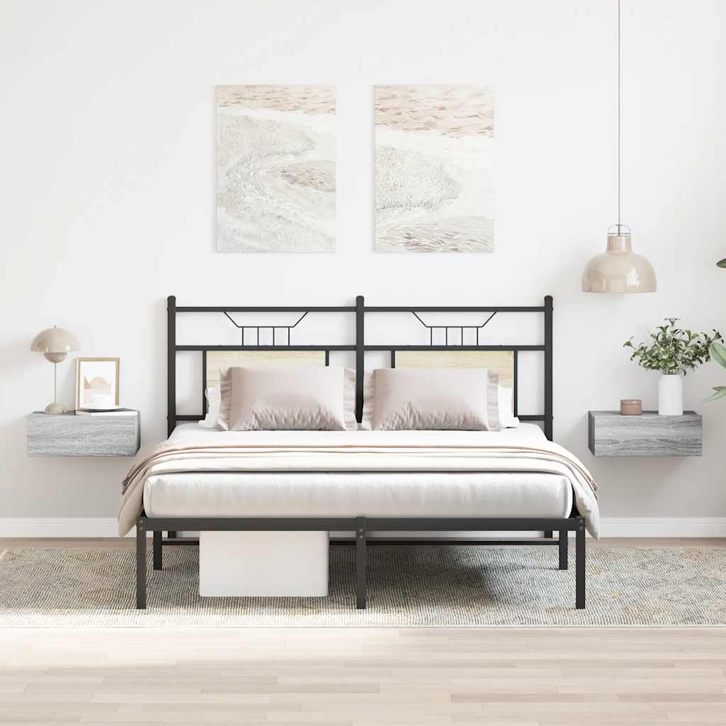 vidaXL Nachtkastje zwevend 40x30x15 cm bewerkt hout wit