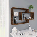 vidaXL Wandschappen 104x20x58,5 cm bewerkt hout wit