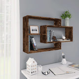 vidaXL Wandschappen 104x20x58,5 cm bewerkt hout wit