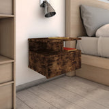 vidaXL Nachtkastje zwevend 40x31x27 cm bewerkt hout wit