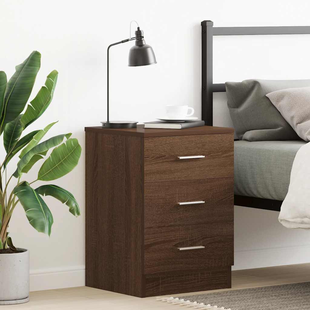 vidaXL Nachtkastje 38x35x56 cm bewerkt hout wit