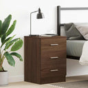 vidaXL Nachtkastje 38x35x56 cm bewerkt hout wit