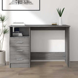 vidaXL Bureau met lades 110x50x76 cm spaanplaat wit