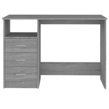 vidaXL Bureau met lades 110x50x76 cm spaanplaat wit