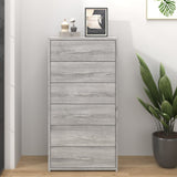 vidaXL Dressoir met 6 lades 50x34x96 cm bewerkt hout wit