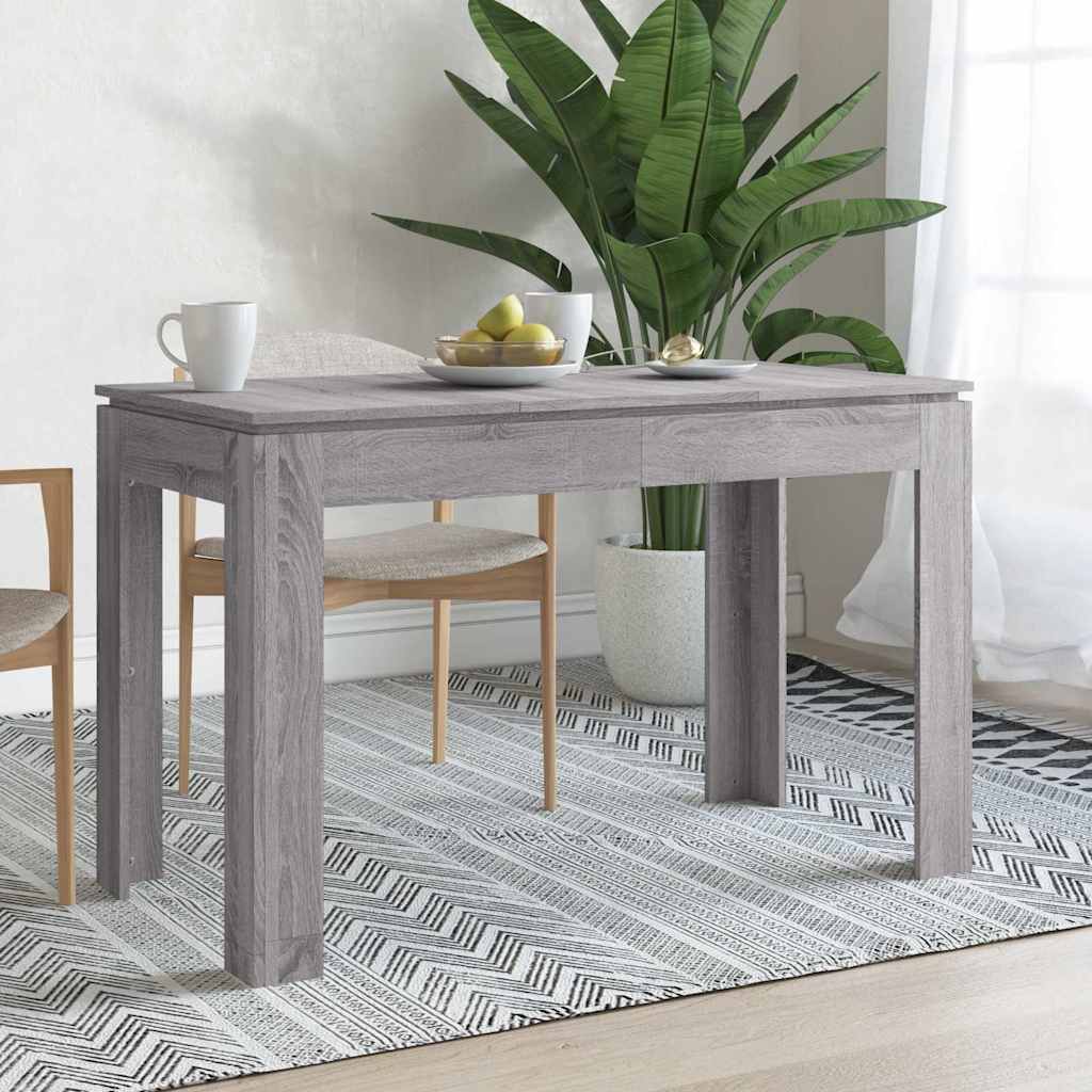 vidaXL Eettafel 120x60x76 cm bewerkt hout wit