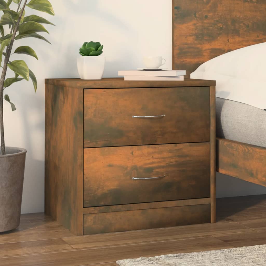 vidaXL Nachtkastje 40x30x40 cm bewerkt hout wit