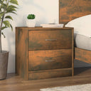 vidaXL Nachtkastje 40x30x40 cm bewerkt hout wit